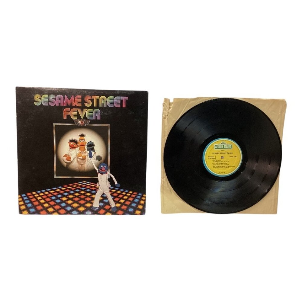 Vintage 1978 Sesame Street Fever Vinyl LP‎ Album Record Disco Theme CTW Records